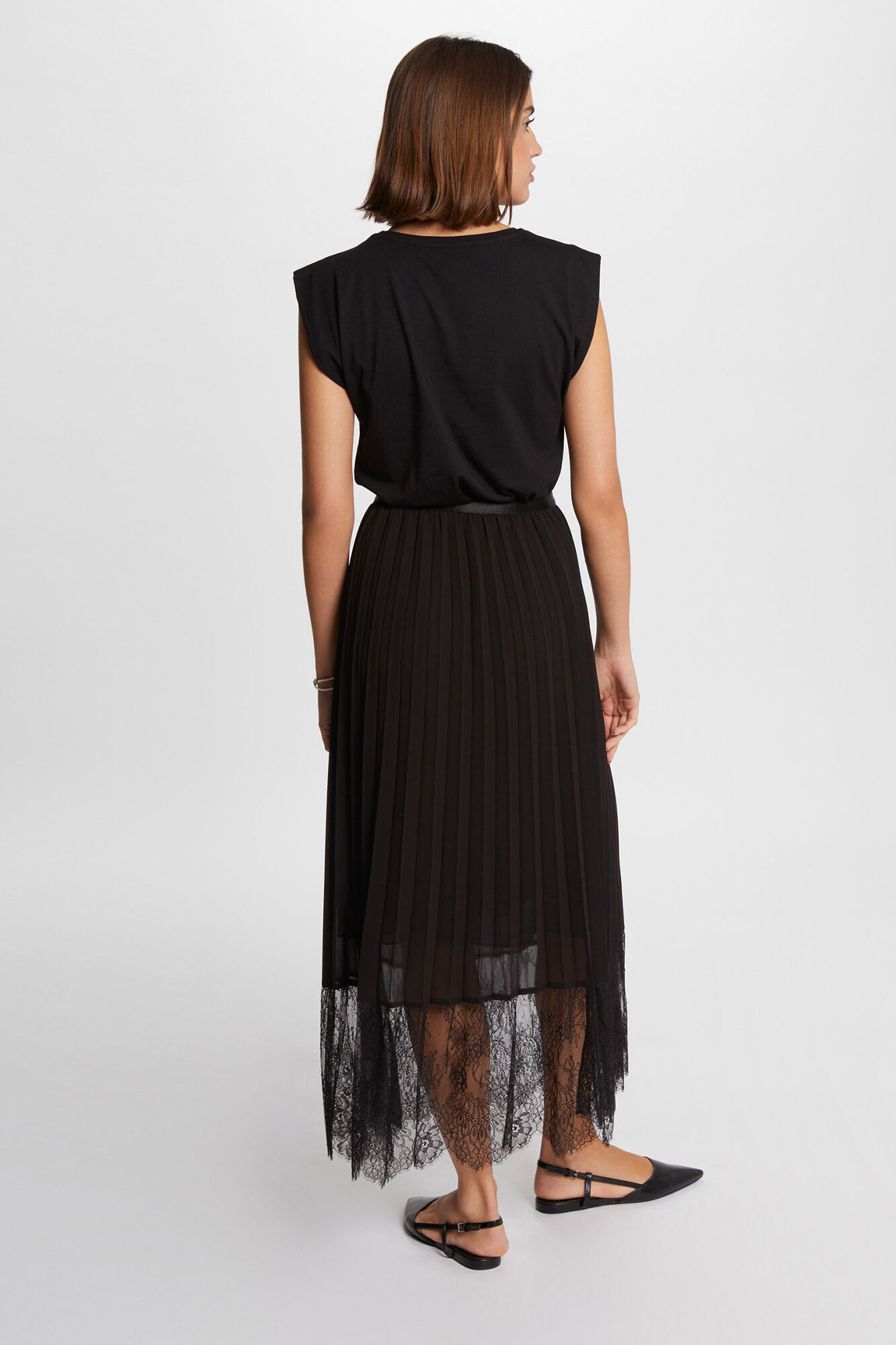 Morgan Falda larga acampanada plisada