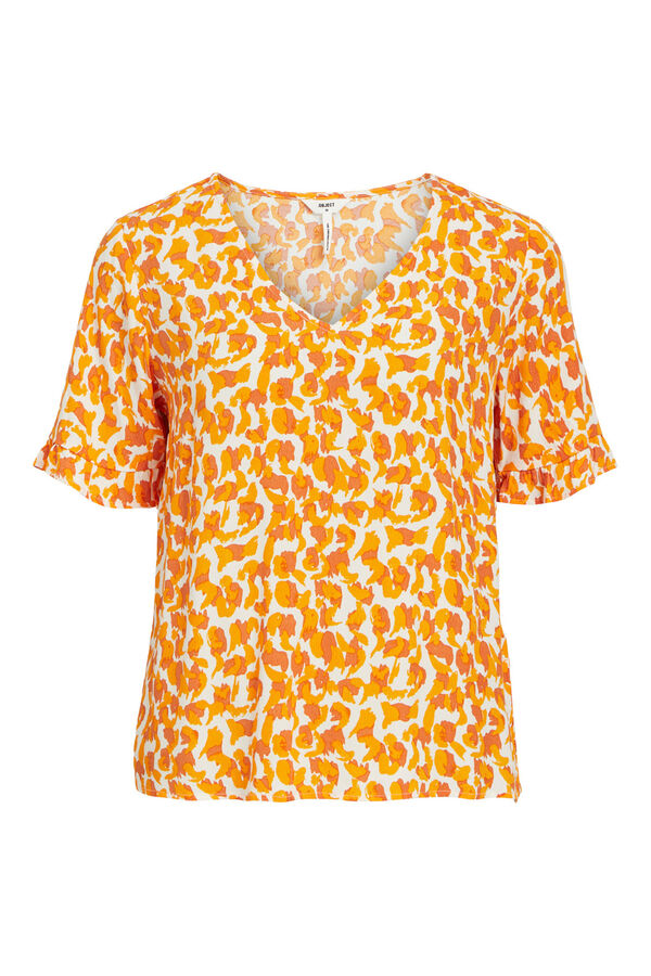 Cortefiel Blusa Ecovero Laranja