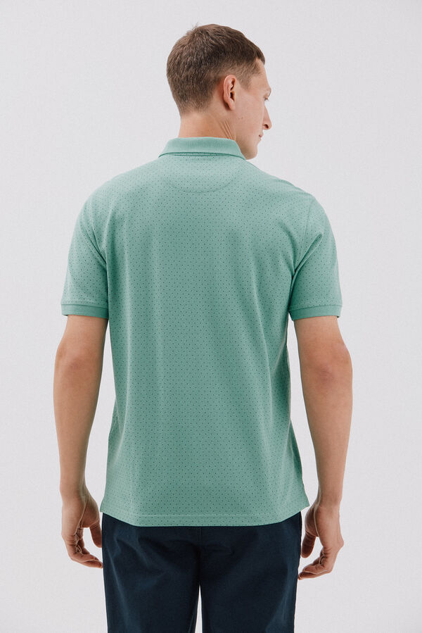 Cortefiel Polo estampado Verde