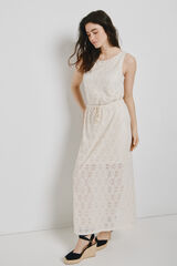 Vero Moda Falda midi con calados Beige