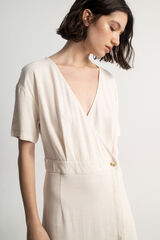 Object Vestido largo lino Gris