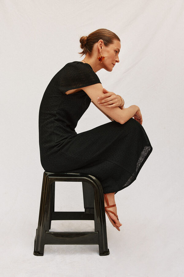 Cortefiel Vestido estructura Negro