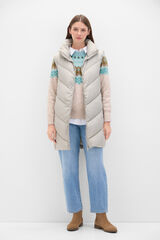 Cortefiel Colete comprido pesco&ccedil;o chamin&eacute; Cinzento