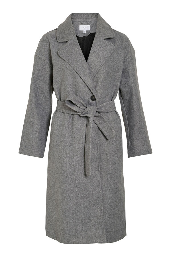 Vila Abrigo largo de pa&ntilde;o Gris