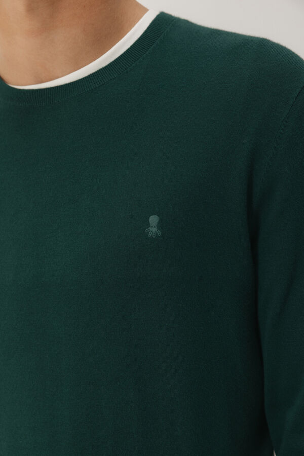 elPulpo Jersey b&aacute;sico logo Verde oscuro