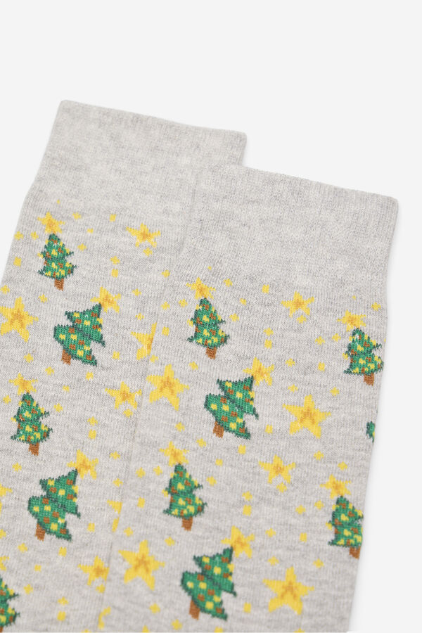 Cortefiel Calcet&iacute;n dibujo regalo Gris