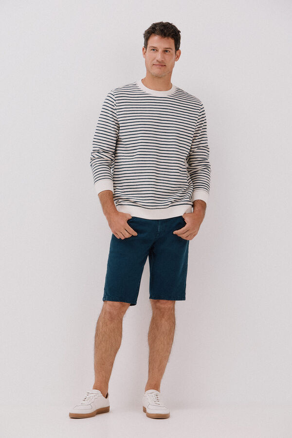 Cortefiel Bermuda denim cor Azul