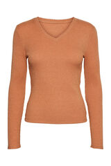 Vero Moda Camiseta de manga larga Marr&oacute;n