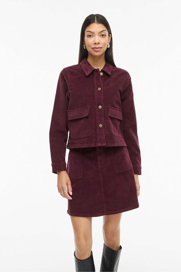 Vila Chaqueta corta de pana Morado