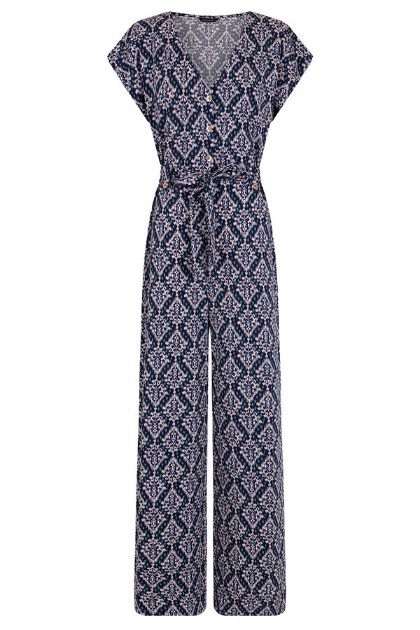 Cortefiel Mono largo punto estampado Estampado azul