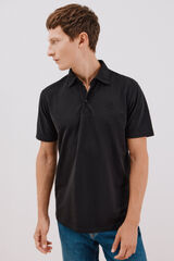 Cortefiel Camisa polo piqu&eacute; liso Preto