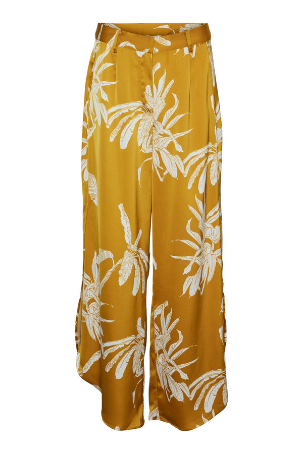 Vero Moda Calças fluidas efeito acetinado  Verde