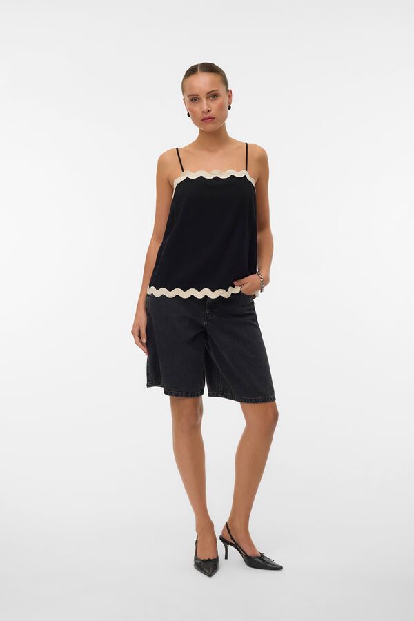 Vero Moda Top de tirantes escote cuadrado Negro