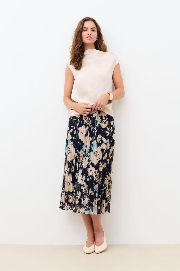 Caroll Camiseta sin mangas Tsatin Beige