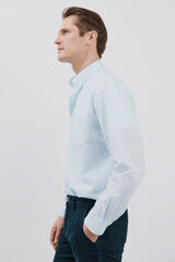 Cortefiel Camisa seersucker riscas Azul