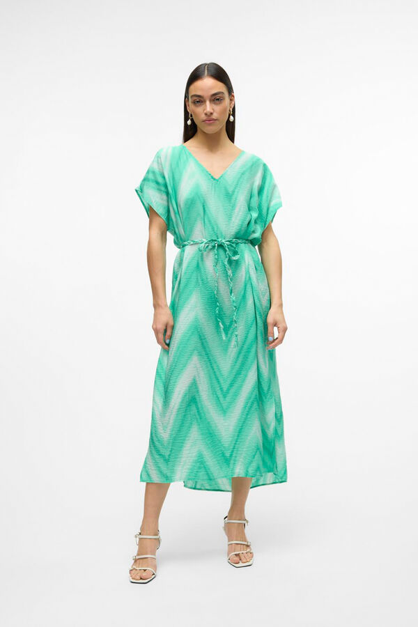 Vero Moda Vestido midi de manga curta  Verde