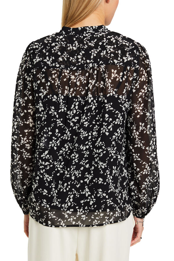 Esprit Blusa sustent&aacute;vel estampado floral Preto