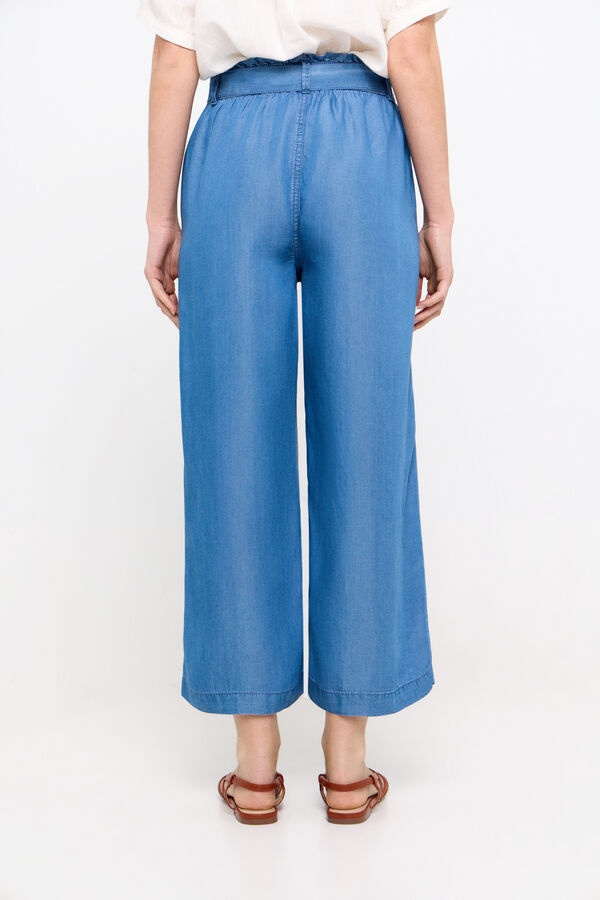 Cortefiel Cal&ccedil;as fluidas palazzo fit Azul