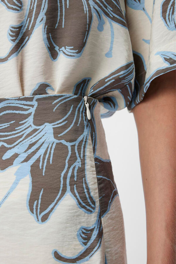 Object Saia midi estampada Tostado