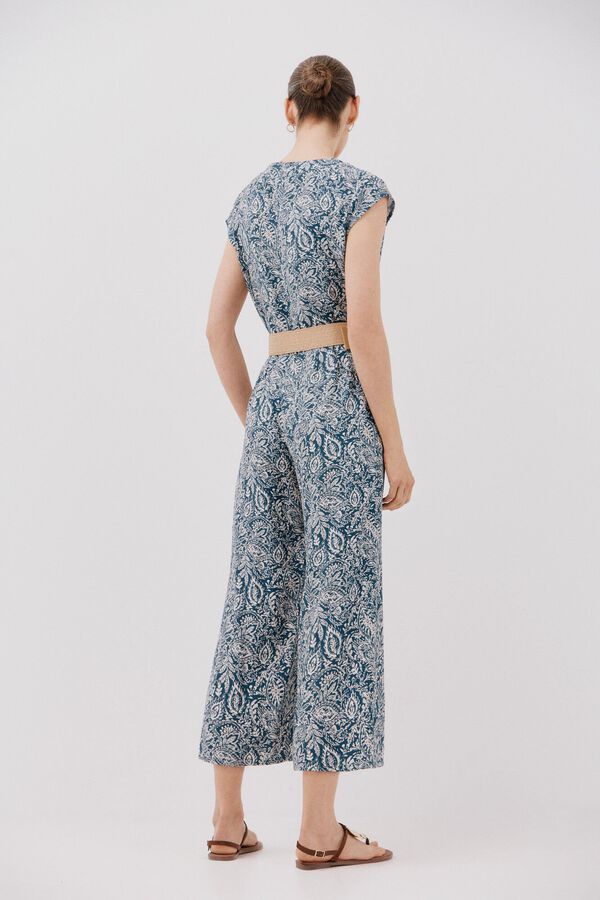 Cortefiel Macac&atilde;o com cinto Azul