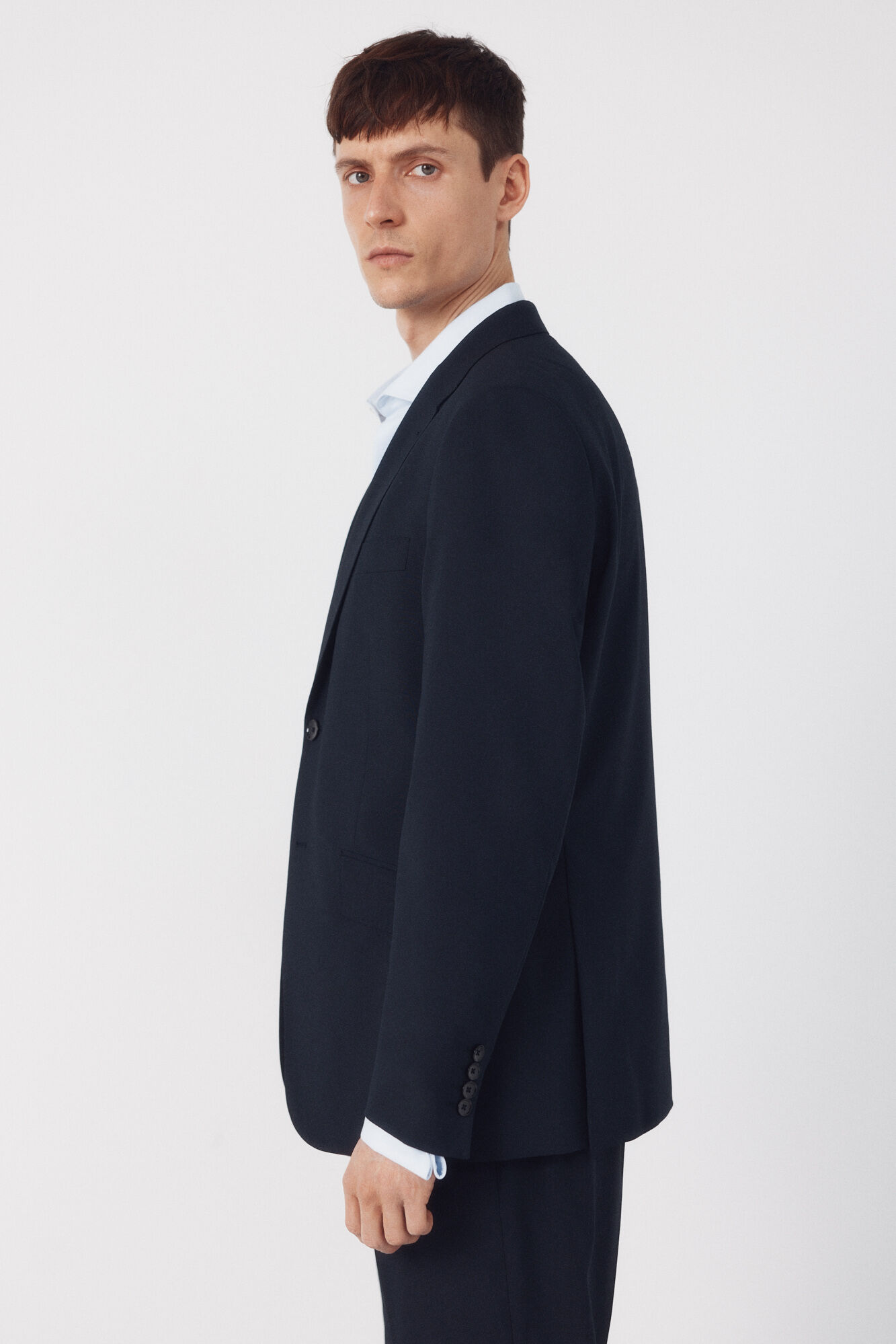 Cortefiel Americana traje dynamic estructura azul