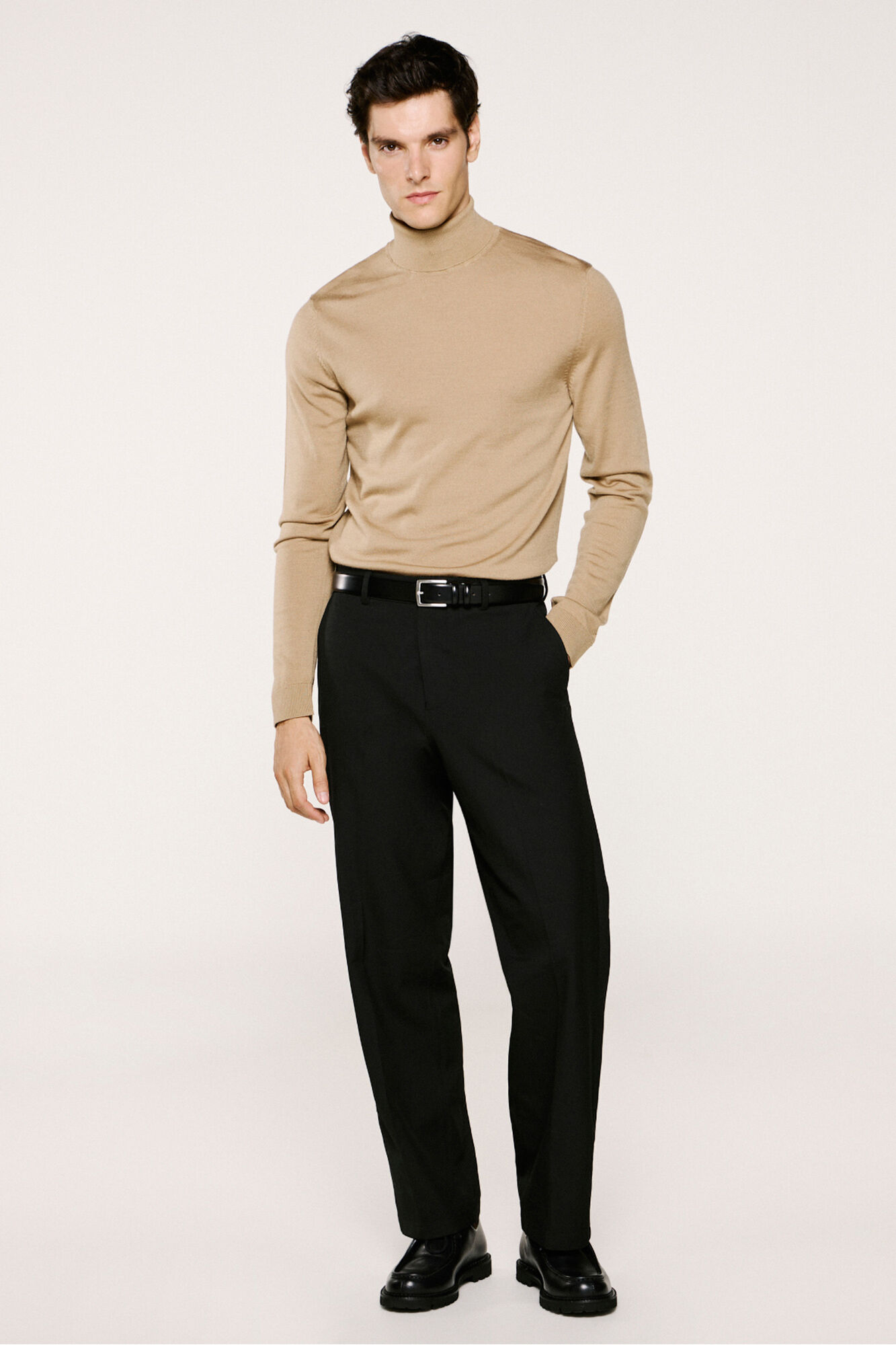 Selected Camisola de gola alta 100% l&atilde; merino