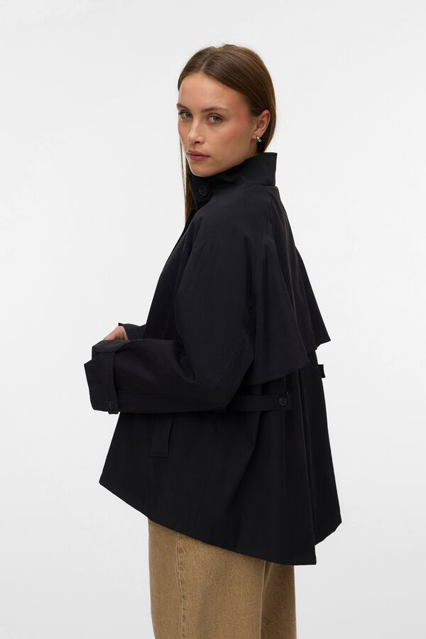 Vero Moda Casaco de manga comprida gola subida Preto