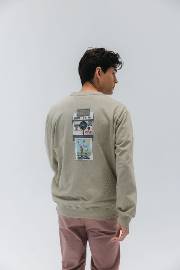 elPulpo Sudadera old school memories Kaki