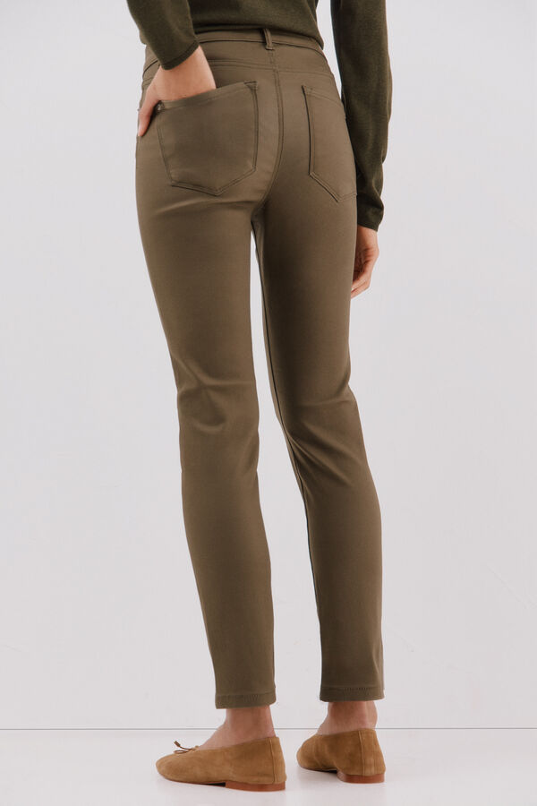 Cortefiel Pantalones Sensational resinados Verde