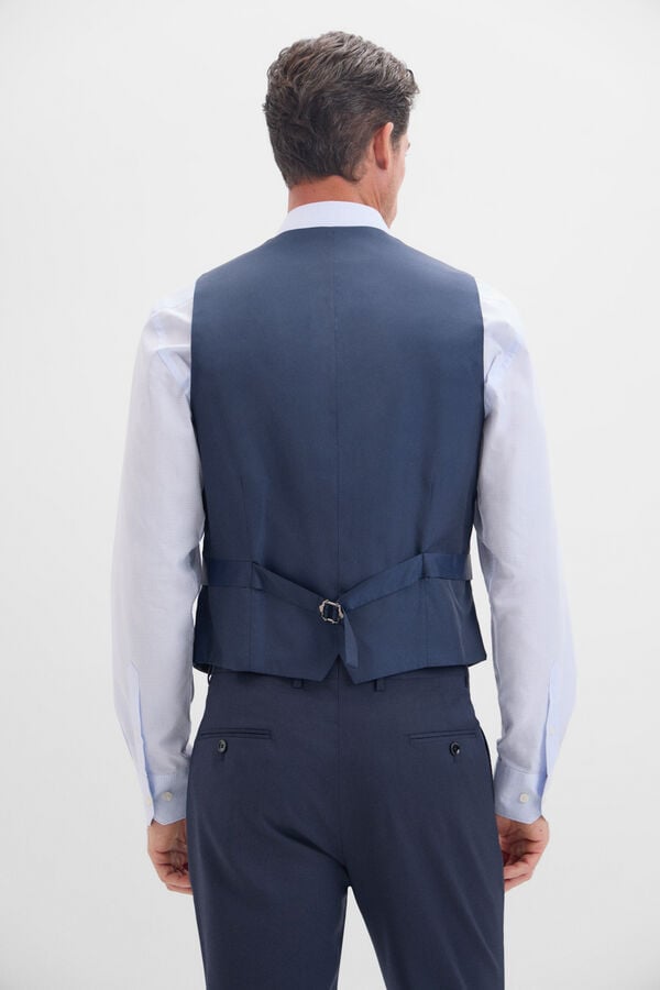 Cortefiel Colete liso slim fit Azul