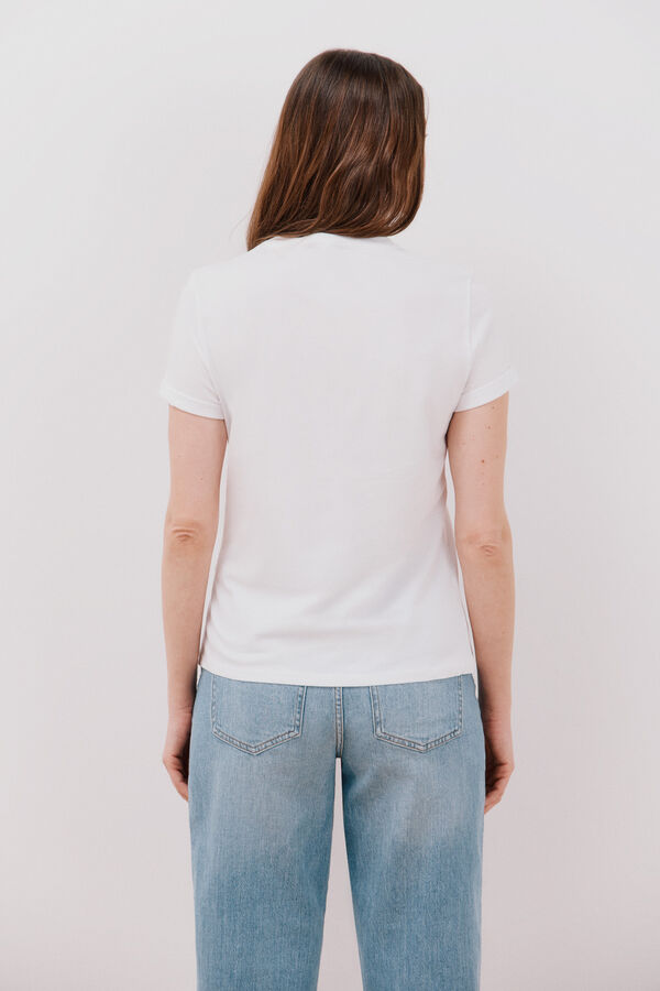 Cortefiel T-shirt b&aacute;sica estampada Impress&atilde;o