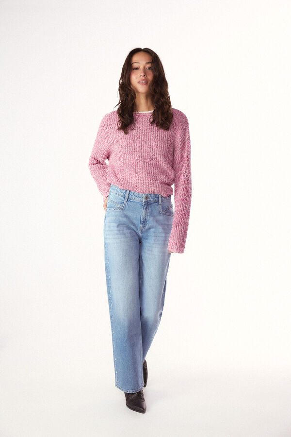 Slowlove Jeans com tachas Azul