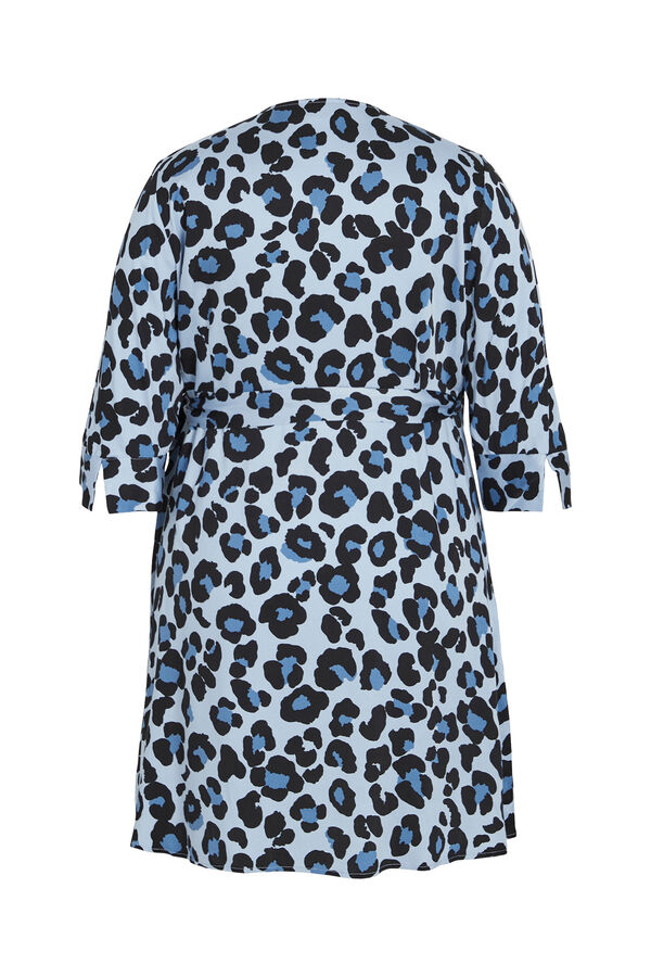 Evoked by Vila Vestido cruzado animal print curve Blanco