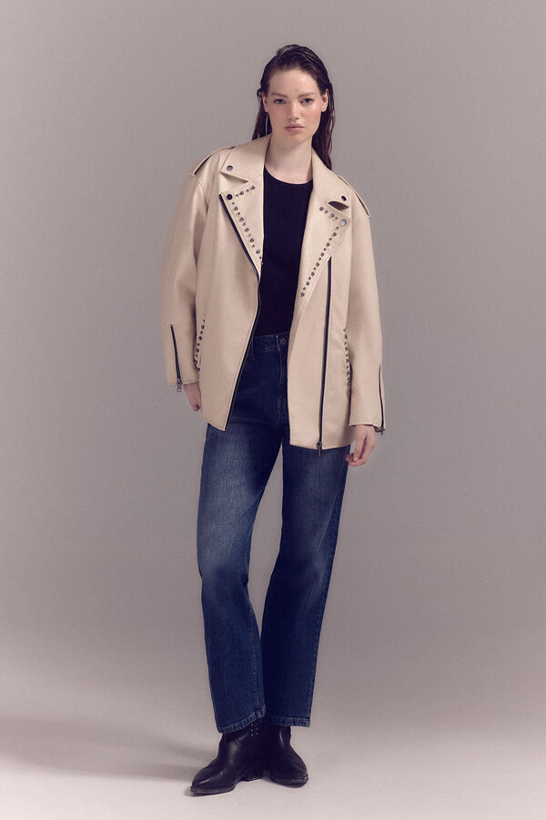 Slowlove Biker oversize tachas Marfil