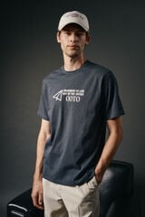 OOTO Camiseta gr&aacute;fica lavada Azul