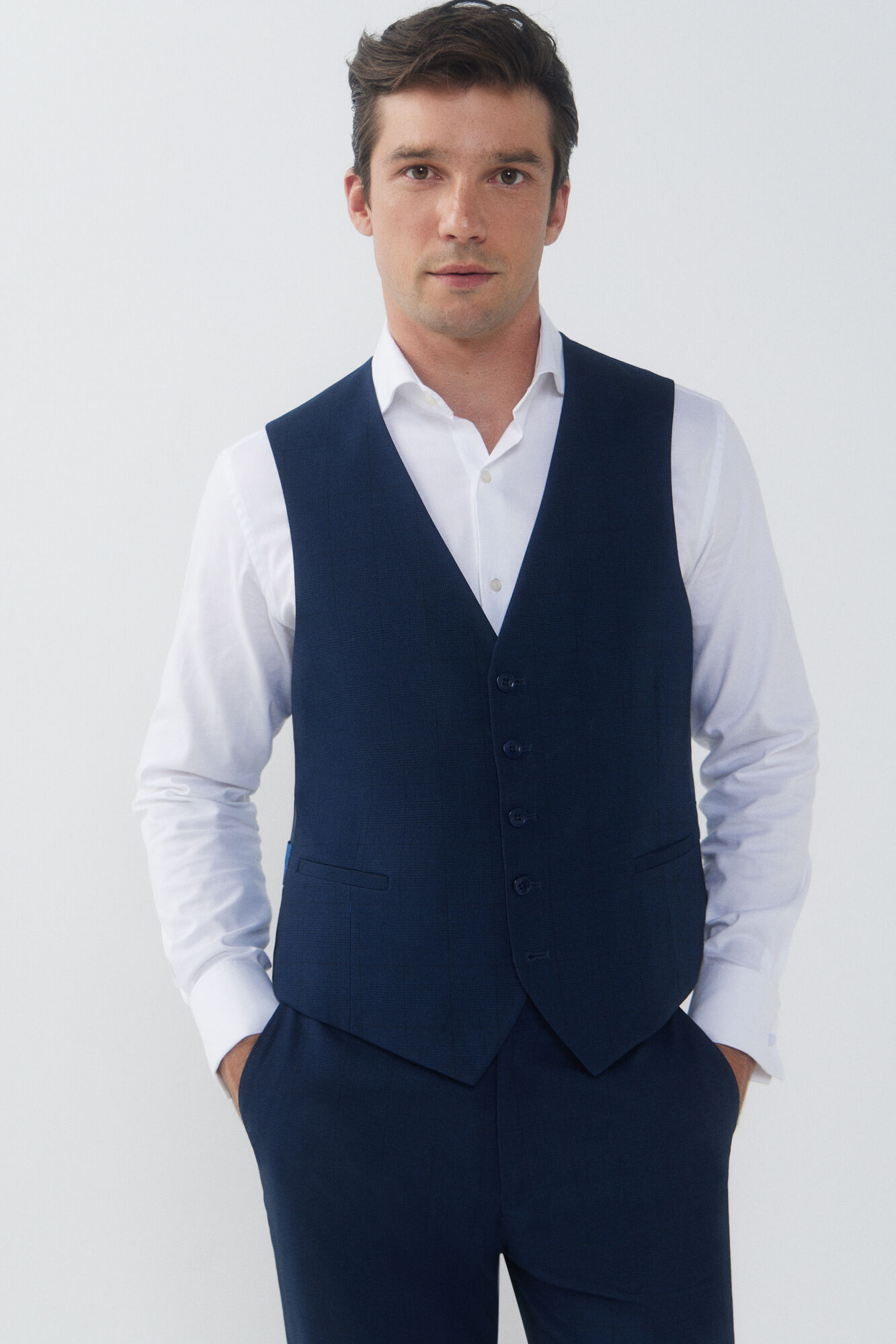 Cortefiel Colete quadrados slim