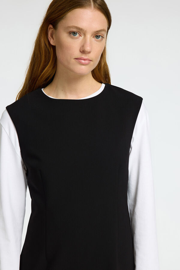 Selected Femme Vestido curto alças feito com materiais reciclados Preto