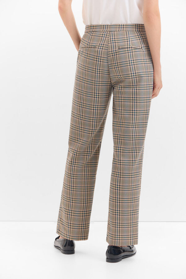 Cortefiel Pantal&oacute;n de vestir recto Estampado verde