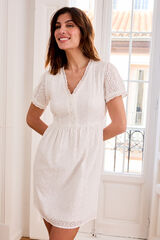 Polín Et Moi Vestido curto popelina Branco