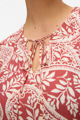 Vero Moda Curve Top de manga corta y cuello pico talla grande Rojo