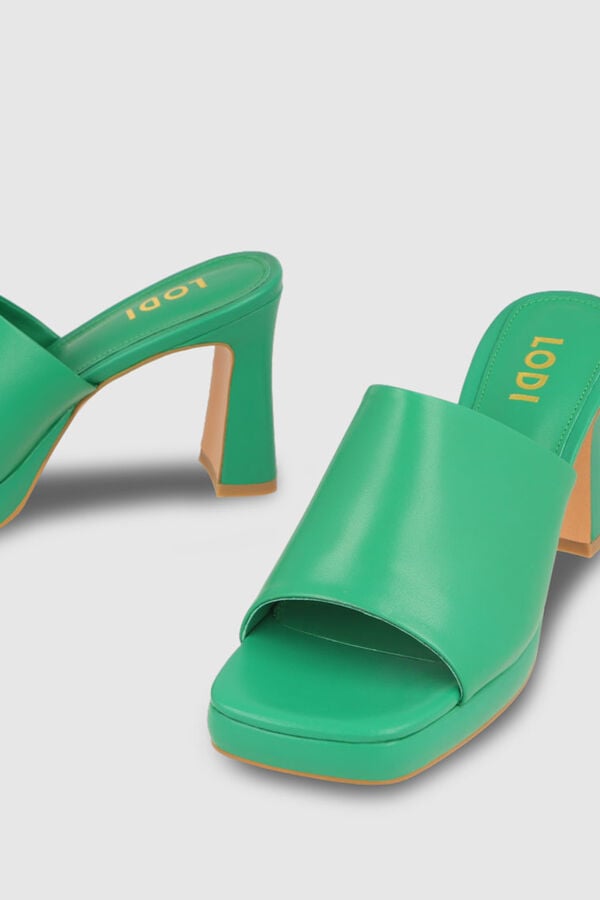 Lodi Sandálias em pele verde Verde