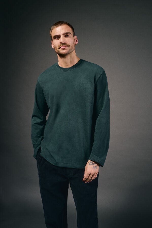 OOTO Camiseta manga larga Verde oscuro