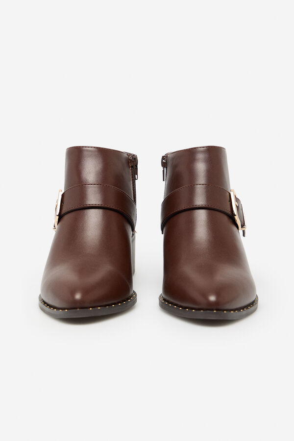 Cortefiel Bot&iacute;n bajo hebilla Marr&oacute;n