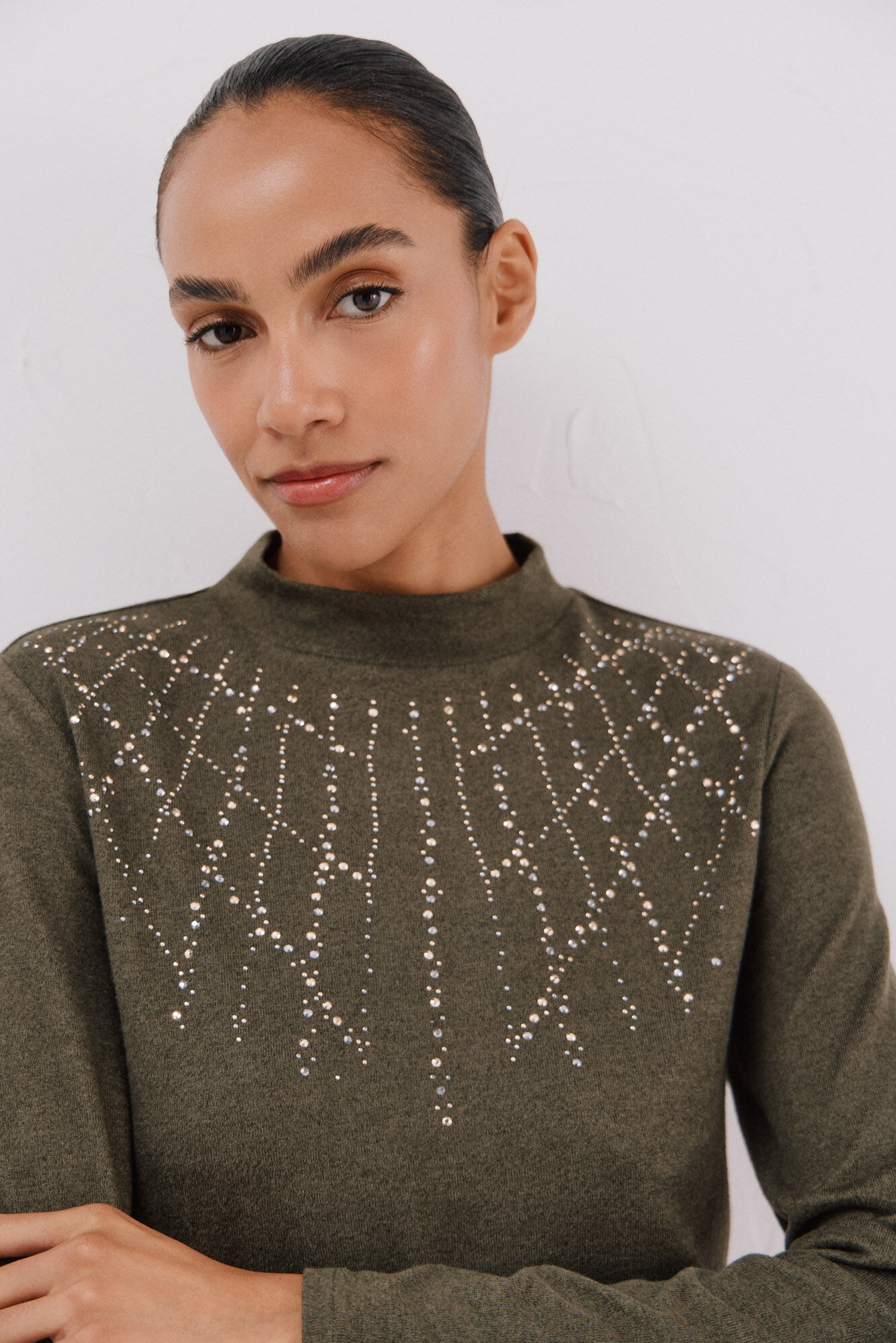 Cortefiel Camiseta com detalhe de strass