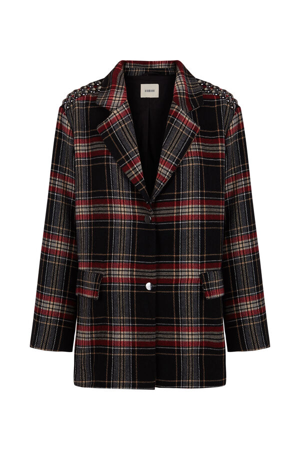 Slowlove Blazer de cuadros con tachas Multicolor