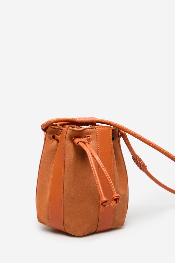 Cortefiel Bolso saco bimateria Naranja