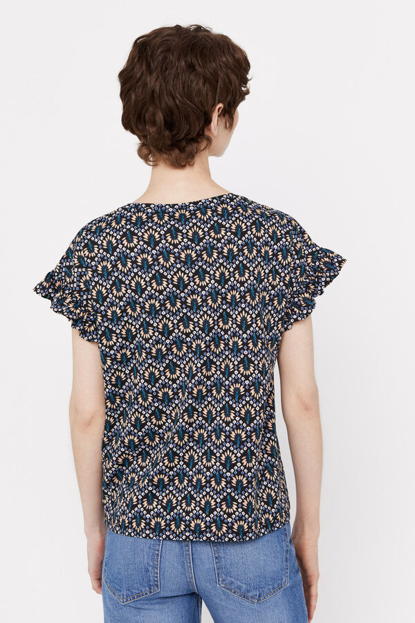 Cortefiel Camiseta volante Multicolor