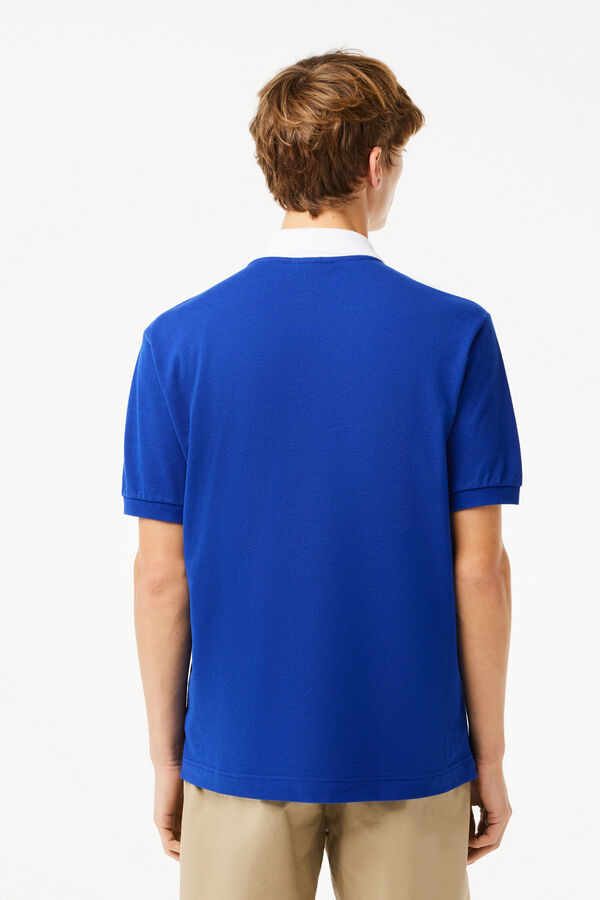Lacoste Camisa polo piqu&eacute; de algod&atilde;o Azul