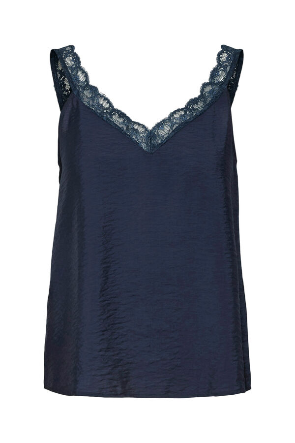Vero Moda Top de tirantes con encaje Azul marino