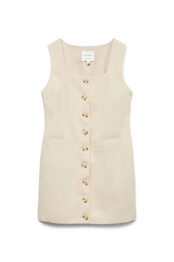 Vero Moda Vestido curto em algod&atilde;o Tostado